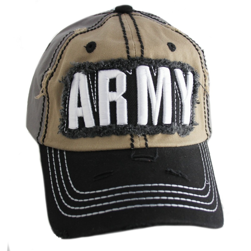 United States ARMY Distressed Soft Green‎ 6 Panel Baseball Cap Hat USA